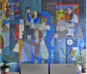 Mosaik im Institut für Festkörperfüsik